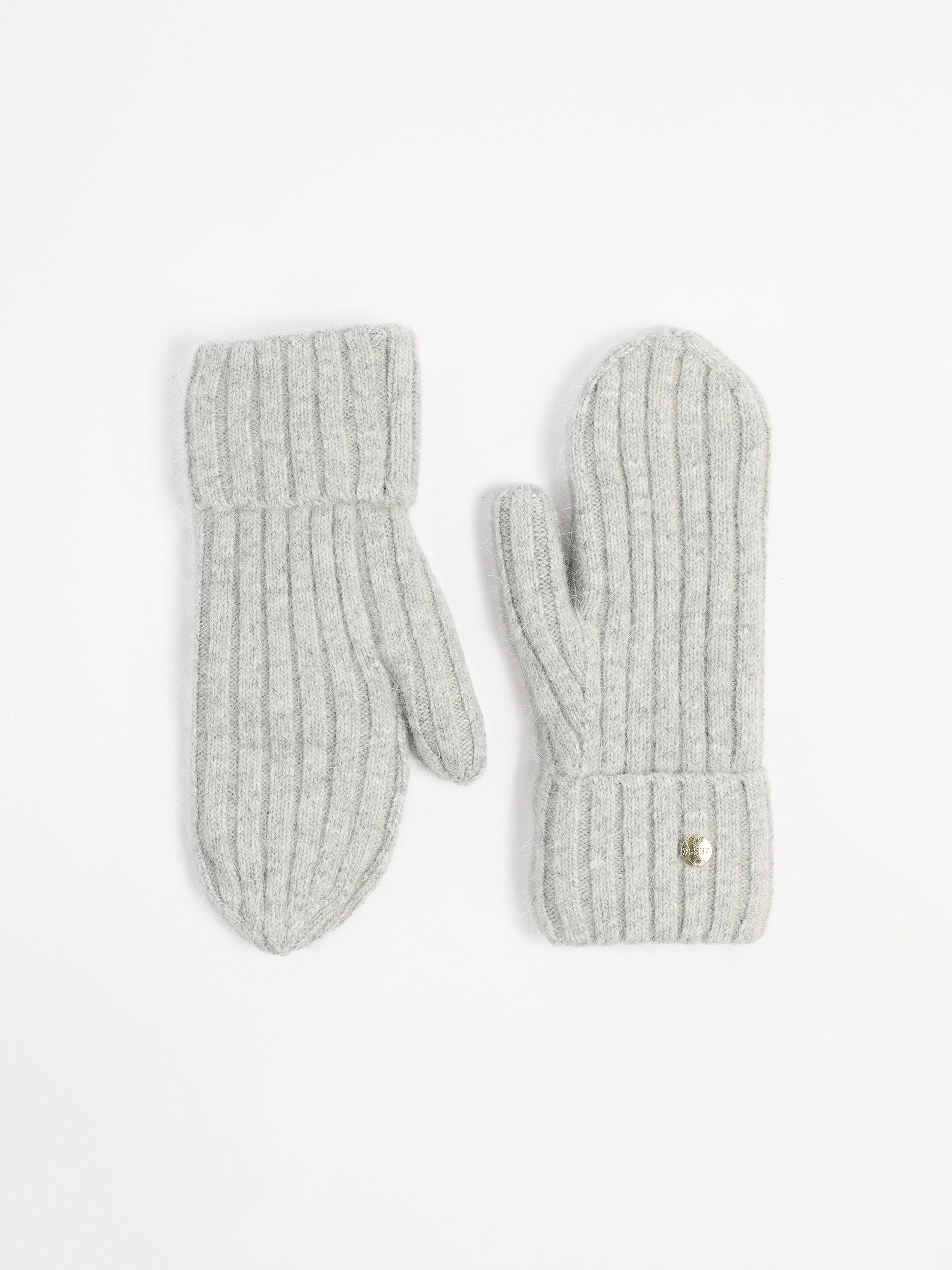 Варежки вязаные с отворотом на подкладке в ассортименте